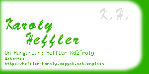 karoly heffler business card